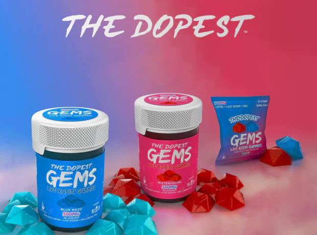 The-Dopest-X-hash-House-Live-Rosin-Gummies-Blue-Razz-and-Watermelon